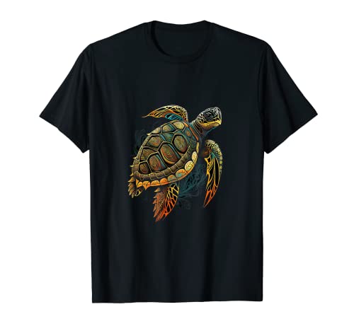 Tortuga Tribal Sea Turtles Ocean Subwater Animal Camiseta