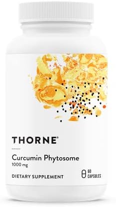 Thorne Curcumin Phytosome 1000 mg (Meriva) - Clinically Studied, High Absorption - Supports Healthy Inflammatory Response in Joints, Muscles, GI Tract, Liver, and Brain - 60 Capsules - 30 Servings