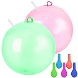 💗Amplia gama de aplicaciones: la bola de burbujas inflable es muy adecuada para la playa, los juguetes para fiestas en la piscina, el ocio, las vacaciones, los cumpleaños y las fiestas en el jardín. Con la compañía de la pelota, puedes tener unas vacaciones, un fin de semana, una fiesta, etc., perfectos.