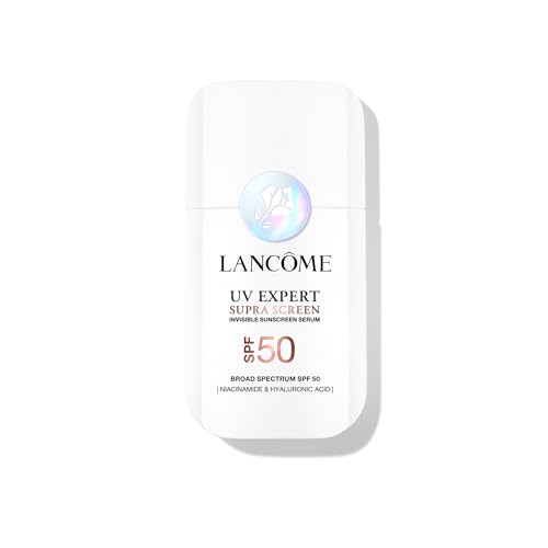 Lancôme Essentials Skincare duo - Créme Mousse Confort Foaming Facial Cleanser 4.2 Fl Oz & Supra Screen Invisible Serum Sunscreen SPF 50+ - Anti-Aging Correction & Protection