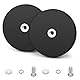 Forbabe 2 Stück Gummierte Magnete 88mm mit M8 Flacher Faden Magnet Gummiert 45kg Haftkraft für Fahrzeuge (88mm)