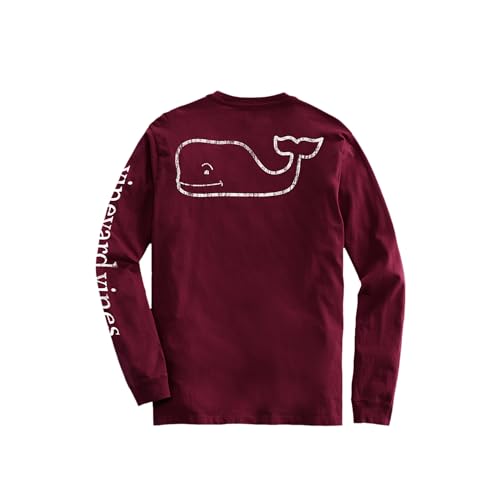 vineyard vines Mens Long-Sleeve Vintage Whale Pocket Tee