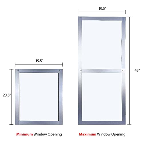 Soleus Air Exclusive Universal Over The Sill Air Conditioner Aluminum Frame Acrylic Window Kit for Horizontal Sliding Windows