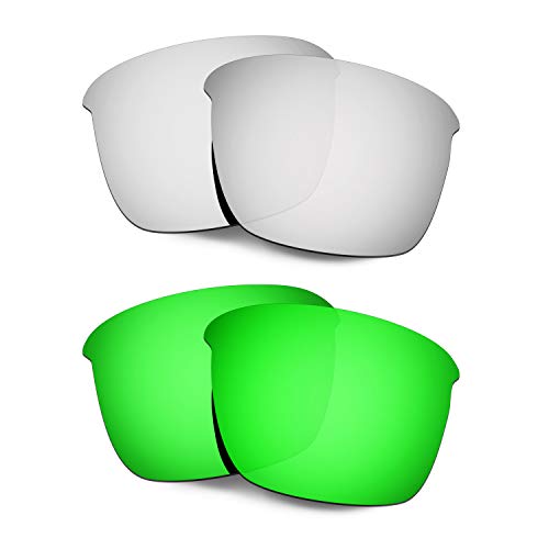 Lentilles Oakley Thinlink OO9316 de rechange renforcées couleur titane et vert