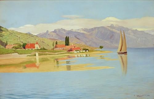 Pinturas murales carteles Felix Edouard Vallotton il porto di Pully para decoración pared 60x90