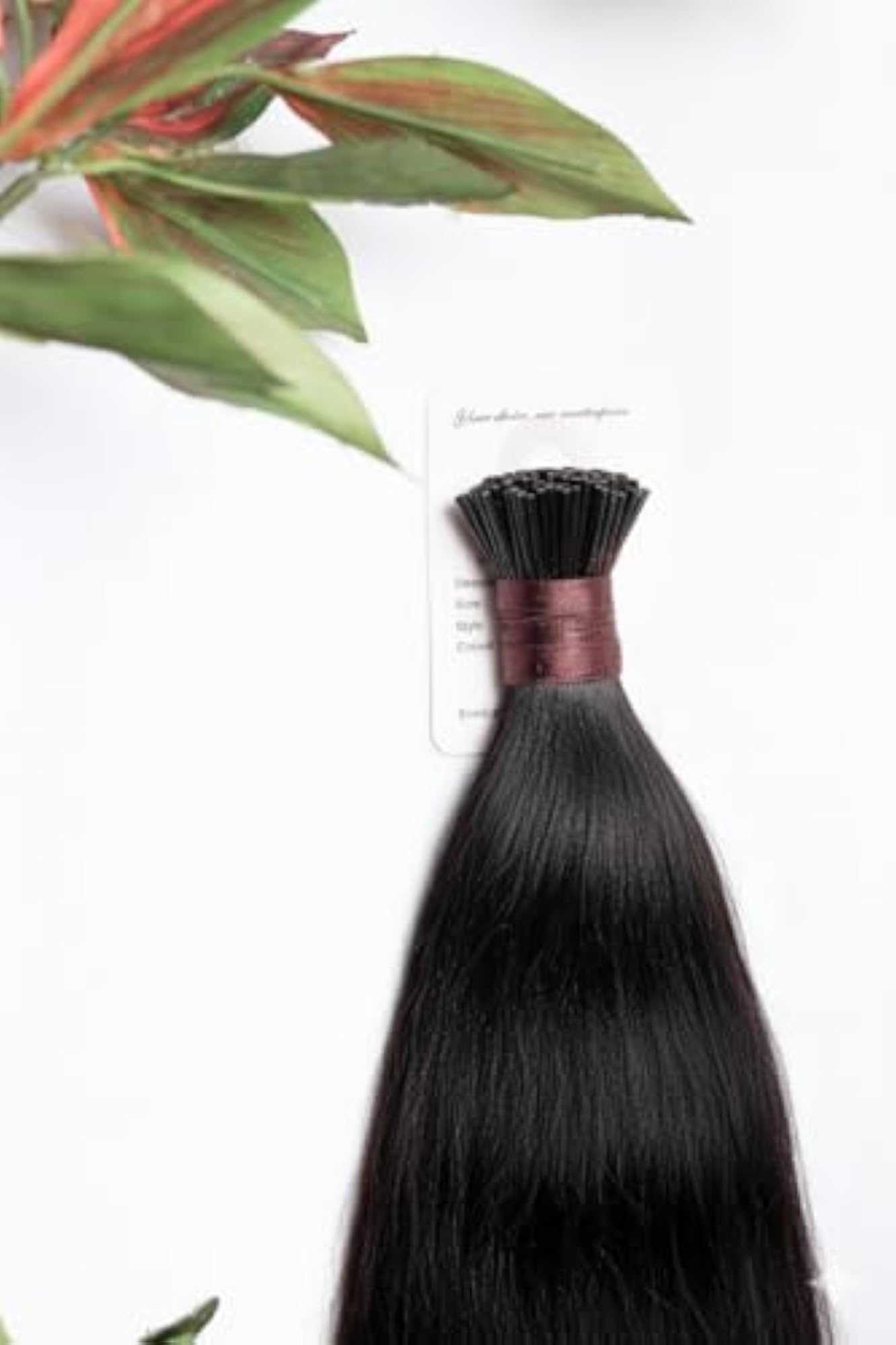 Natural Human Hair I-Tip Extensions, Natural Black