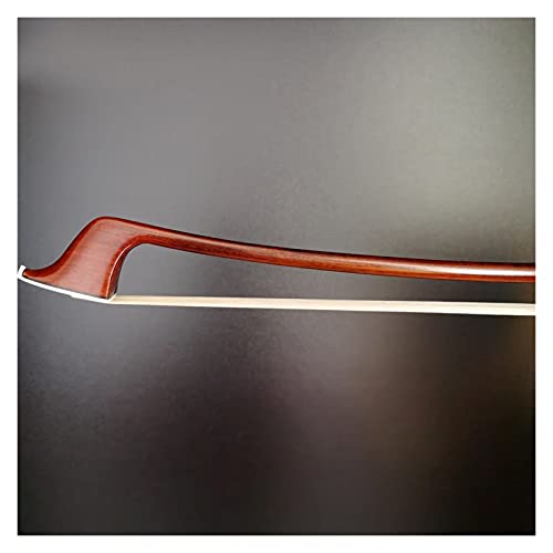 4/4 Bass Bow Brazilwood Round Stick Ebony Frog With Flower Nickel Silver Parts Full Size Violin Bow #TOP1