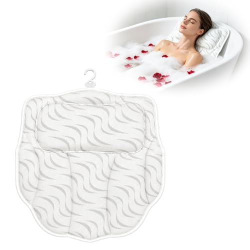 Bath Pillow for Tub, Ergonomic Neck Support Spa Bath Cushion