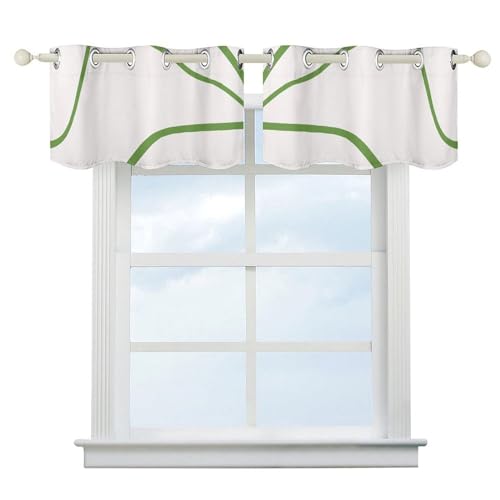 Cadeau de pendaison de crémaillère : rideaux géométriques verts bohèmes pour petite fenêtre - 3