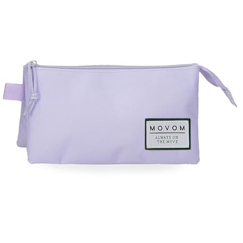 Movom Always on The Move Estuche Triple Morado 22x12x5 cms Poliéster