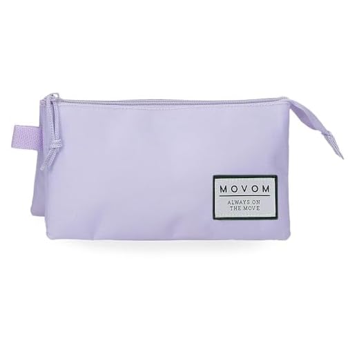Movom Always on The Move Estuche Triple Morado 22x12x5 cms Poliéster