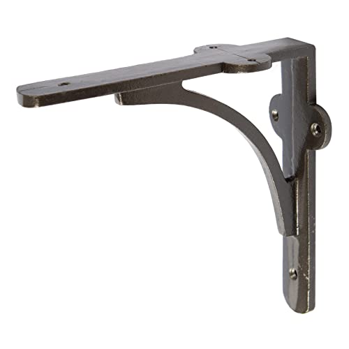 Image of Hammer and Tongs - Curved Iron Shelf Bracket - D150mm - Raw