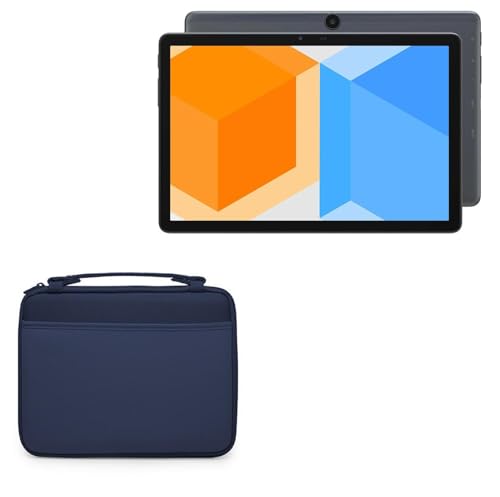 BoxWave Case Compatible with Alldocube Smile X - Hard Shell Briefcase, Slim Messenger Bag Briefcase Cover Side Pockets - Navy