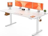 ErGear Scrivania Regolabile in Altezza da Ufficio, 160x80cm, Bianca