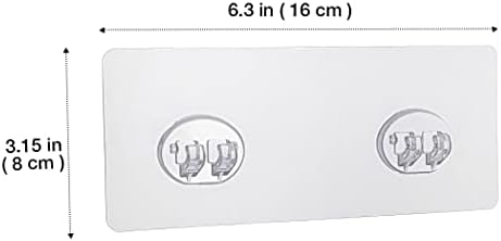 Lekesky Corner Shower Caddy Adhesive Sticker Hooks for Bathroom Shelf, Wall Mount Hook Sticker for Toothbrush Holder, Adhesive Replacement for Bathroom Kitchen Corner Shelf (Transparent, 4 pack)