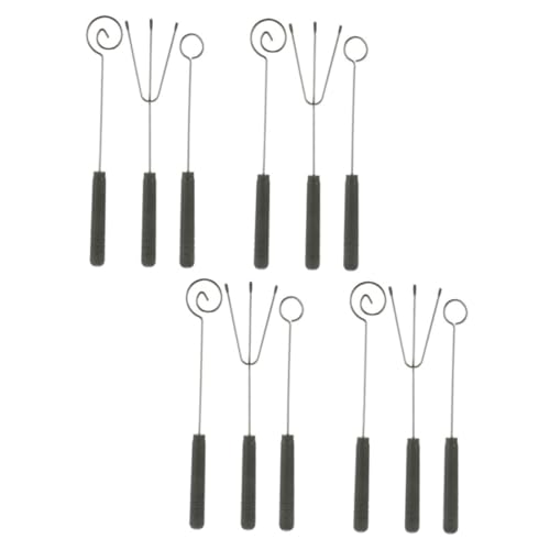 Cabilock 4 Sets Stainless Steel Fondue Forks Set Versatile Dipping Tools for Cheese Chocolate and Jam Serving Portable Dessert Server Forks for Indoor Outdoor Use