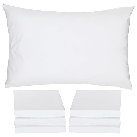 Microfiber Zippered Pillow Protectors, Pack of 6 Cover