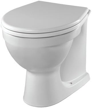 Twyford AR1438WH White Alcona 355mm Back-to-Wall WC, Floor Mount