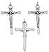 Gifts Catholic, Inc. Lot of 3 - Nail Crucifix 2 Inch Rosary Crucifix Military, Bikers