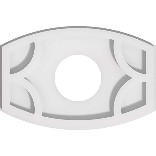 Image of Ekena Millwork CMP10X6KY-03000 Kailey Architectural Grade PVC Contemporary Urethane Ceiling Medallions 10 inchW x 6 5 /8 inchH x 3 inchID x 5 1 /4 inchC x 1 inchP