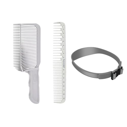GXGM 3 Pezzi Sfumatura Capelli Uomo Set Fascia Taglio Capelli Curva Regolabili Pettine di Posizionamento Curvo Pettine Da Parrucchiere Guida per Taglio Capelli per Tagliare