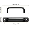 Piutouyar 2 Pack Aluminum Alloy Sliding Barn Door Handle, 128mm / 5 Inch Hole Center Gate Door Handle, Closet Door Pulls with Plate for Kitchen, Cabinet, Bathroom, Closet, 5.9 Inch Long(Black)