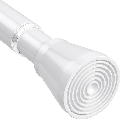White Tension Curtain Rod for Windows 28 to 48