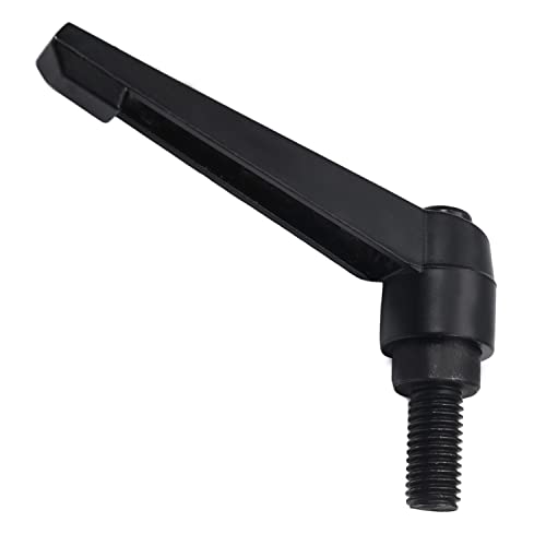 Othmro M12 x 25 mm Klemmhebelgriff, M12-Gewinde, Druckknopf-Ratschenhebel, Aluminiumlegierung, verstellbarer Druckknopf-Verriegelungsgriff mit Außengewinde, Schwarz