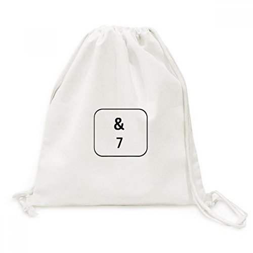 Sacoche Toile Drawstring Backpack Clavier Symbole avec cordons de serrage ajustables