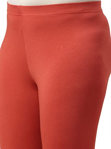 Image of GO COLORS Soft Cotton Stretch Cropped Leggings for Women | Breathable, Mid Rise