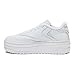 Reebok Club C Extra Platform Sneakers for Women, White Casual Tennis Women's Fashion Sneakers, Womens Shoes Size 5 to 11, Ftwwht/Ftwwht/Pugry3, 6.5 Medium