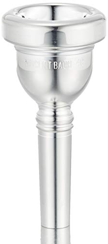 Bach 3504C Small Shank Tenor Trombone Mouthpiece, Silver Plated, 4C Cup Medium Shallow #TOP19