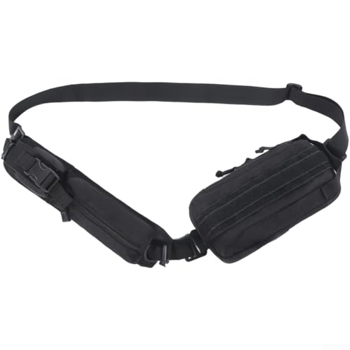 Image of Belnotelt Unisex Waist Pack For Cycling And Outdoor Adventures With Multiple Carry Modes And Polyester Shell For All Day Comfort And Utility(Black)