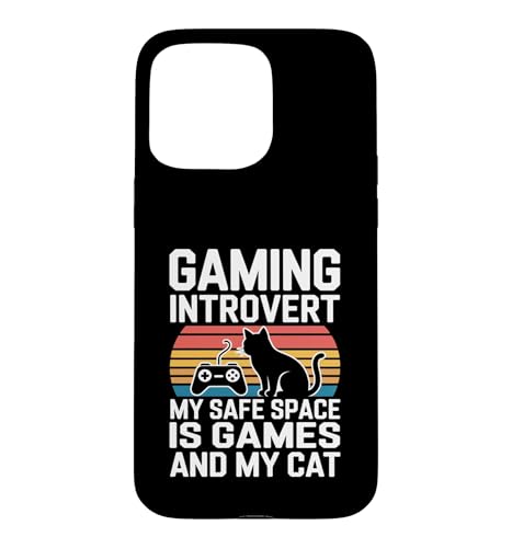 �Q�[�~���O ������ My Safe Space Is Games And My Cat �X�}�z�P�[�X iPhone 15 Pro Max �p