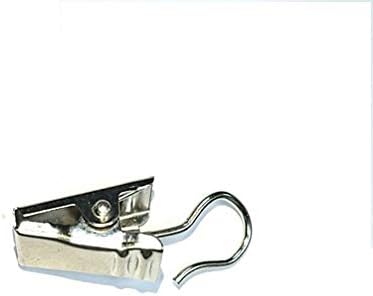 60 x Curtain Drape Rail Rod Ring Hooks with Clips Antique Brushed Nickel