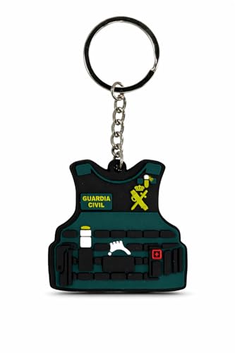 Genérico Llavero Chaleco Táctico Guardia Civil, PVC 3D, Alto Nivel Detalle, Resistente
