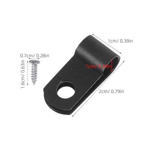 Abrazaderas para cables tipo R resistentes intemperie de nailon 1/4 3