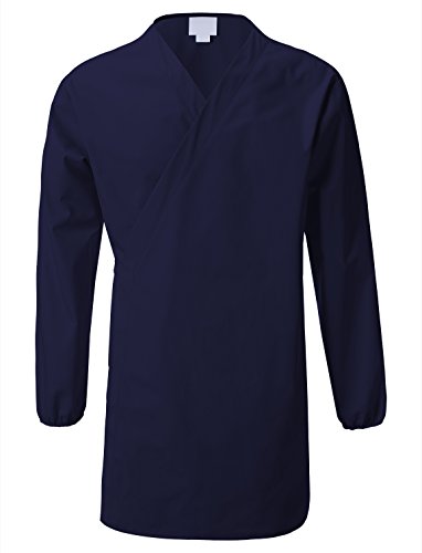 7 Encounter Long Sleeves Wrap Smock Navy