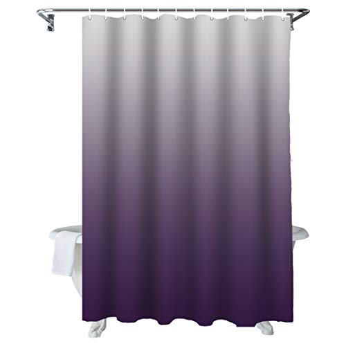 Fabric Shower Curtain For Bathroom, Ombre Lavender Purple Gray, Custom Shower Curtain Set With Hooks, Luxury Bathroom Curtains, Texture Pattern, Waterproof Polyester Bathroom Accessories, 72X72Inch #TOP1