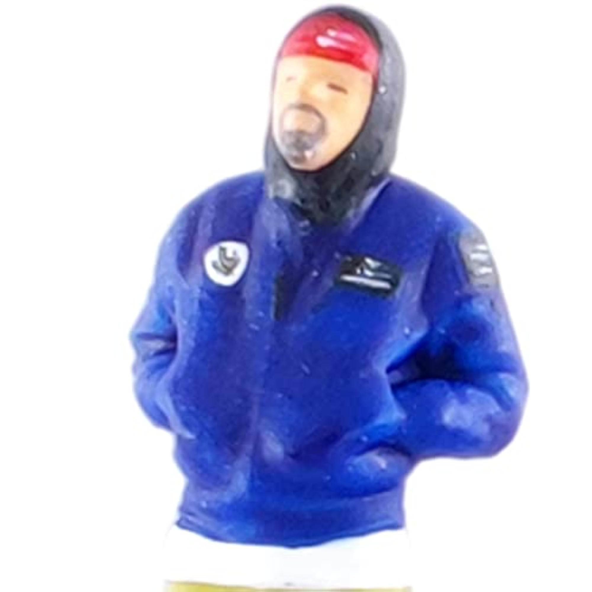 1/64 Bearded Brother Motorcycle Diorama Miniature Blue