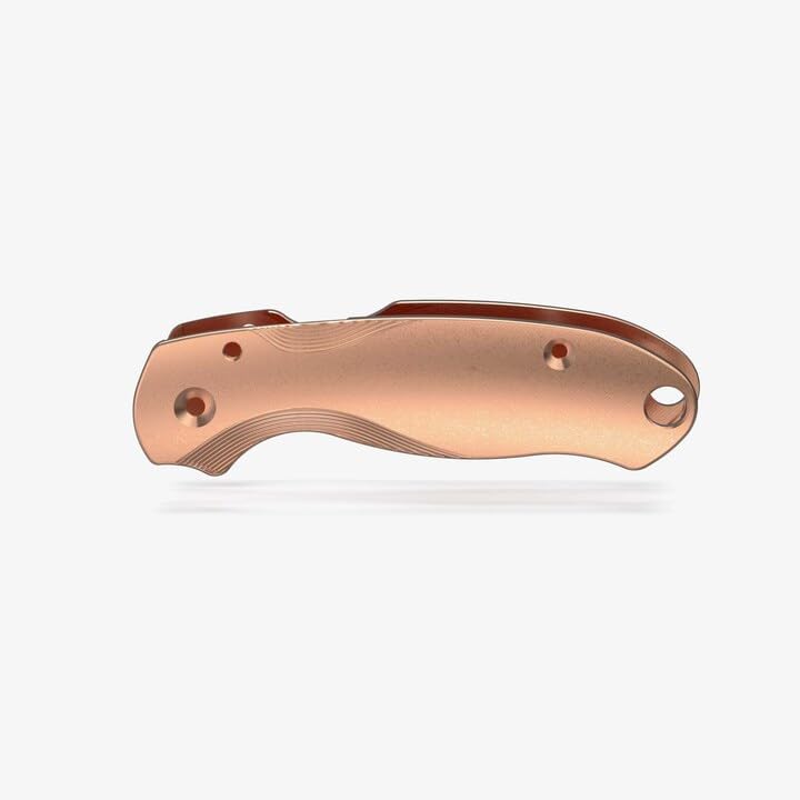 Flytanium Copper Lotus Scales Compatible with Spyderco Para 3 EDC Folding Pocket Knife – FLY-1015