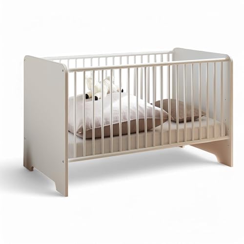 Stella Trading Spice Sicheres Babybett 70x140 cm in Weiß Hochglanz -...