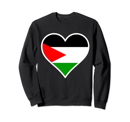 Bandera de Palestina Corazón Palestina Regalos Love Palestina Sudadera