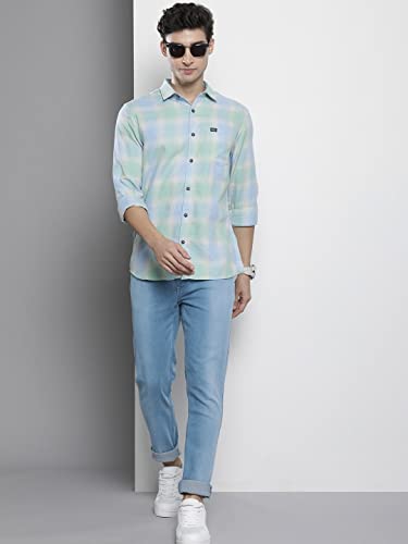 Image of The Indian Garage Co Men Regular Fit Solid Mid-Rise Stretchable Jeans