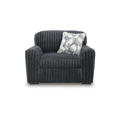 Image of Signature Design by Ashley Oversized Chair and a Half, Gunmetal