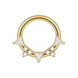 Anillos de nariz con forma geométrica de, superficies lisas sin costuras, anillos de hueso del oído para regalar o expresión propia, joyería de oreja de acero inoxidable