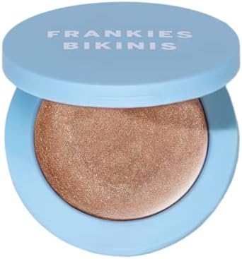 Frankies Bikinis Glow Tint Cream Gold Highlighter Makeup, Mineral Blush, Bronzer and Illuminator for Natural Skin Color, Highly Pigmented Cheek Blusher, Cruelty Free, Shinning 2.5 Grams (Golden Girl)