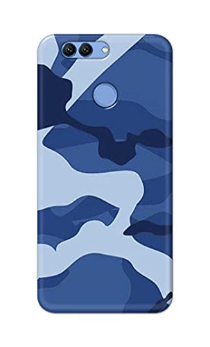 Image of PRINTFIDAA Printed Hard Back Cover Case for Huawei Nova 2 Plus | Huawei Nova 2+ Back Cover (Army Blue Pattern) -1302