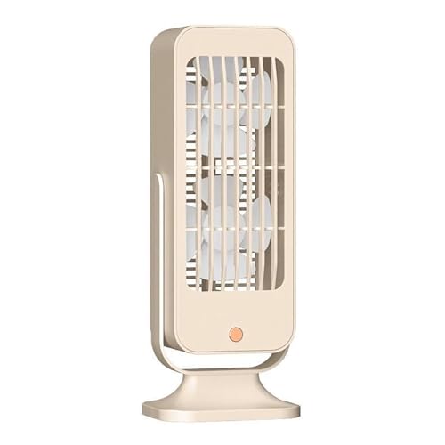 lyxamjrzyp Ventilador Torre, Ventilador Columna, Ventilador Oscilante Silencioso De Mesa con Aspas Dobles, Ventilador EléCtrico PortáTil para Dormitorio, Oficina y Dormitorio