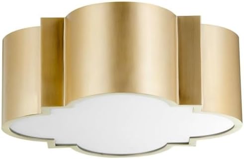 Cyan Design 10063 Wyatt Flush Mount, 2-Light 120 Total Watts, Aged Brass